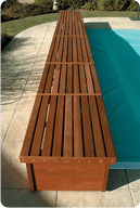 Deluxe Benches to Hide pool cover mechanism